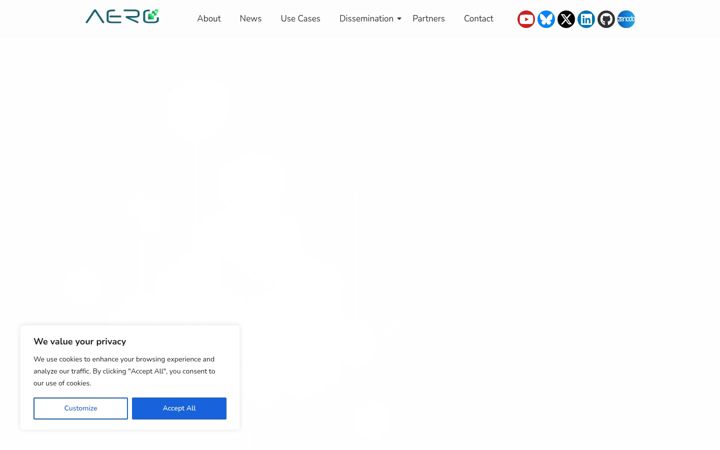 Screenshot stránky aero-project.eu