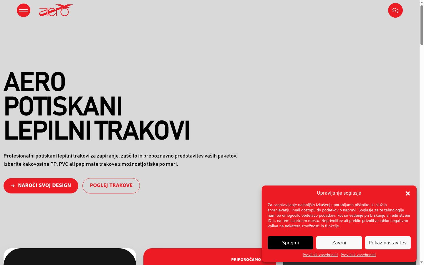 Snímek obrazovky baneru souhlasu zobrazeného před jakoukoli interakcí
