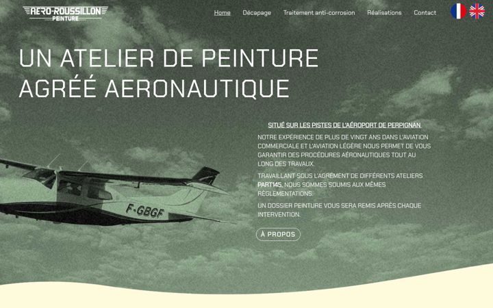Screenshot of aero-roussillon-peinture.fr