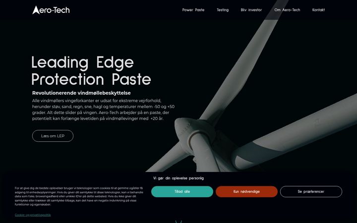 Screenshot of aero-tech.dk