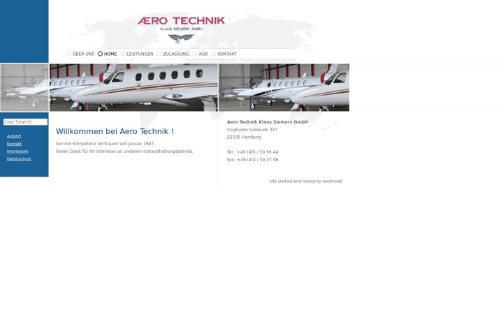 Screenshot of aero-technik.com