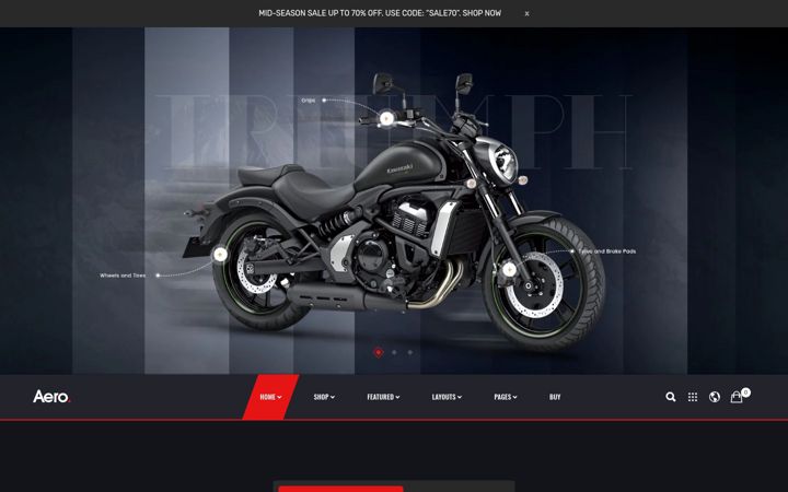 Zrzut ekranu aero-theme.myshopify.com