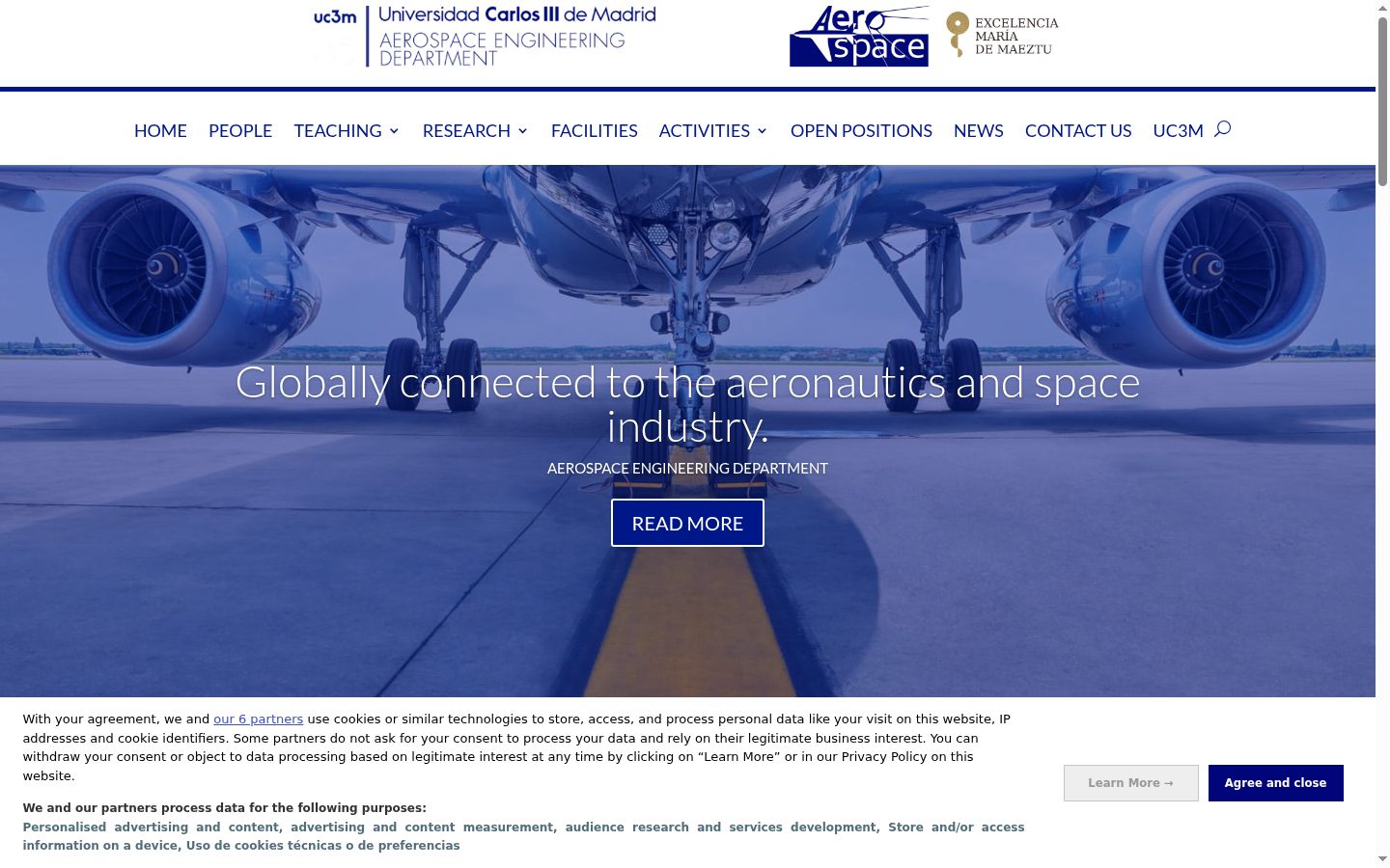 Screenshot of the consent banner shown before any interaction