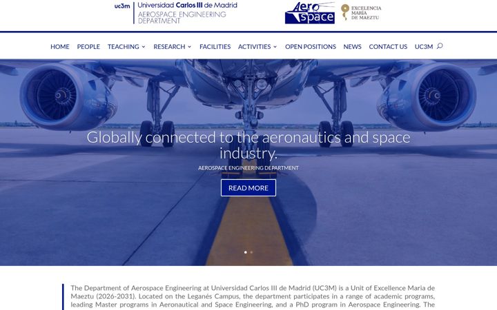 Screenshot of aero.uc3m.es