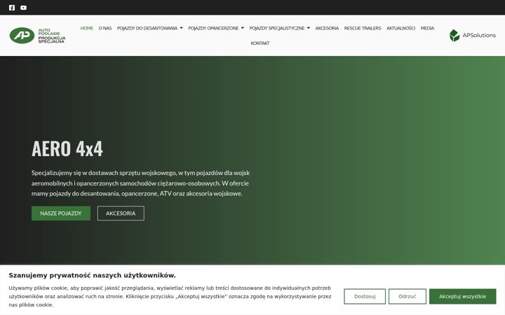Screenshot stránky aero4x4.pl