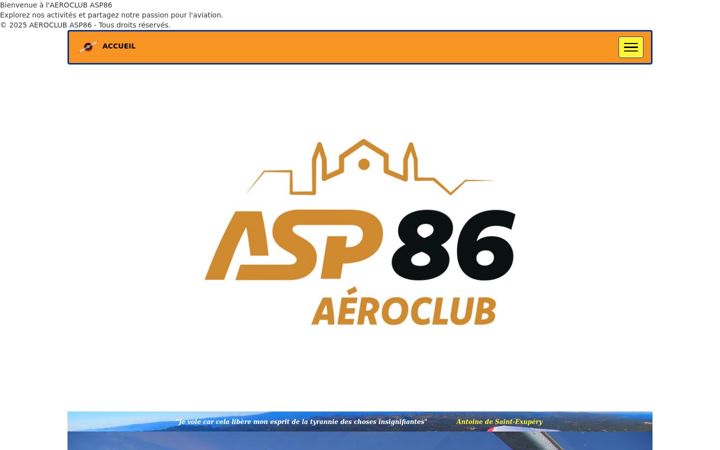 Screenshot stránky aeroasp86.fr