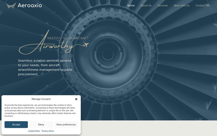 Screenshot of aeroaxio.com