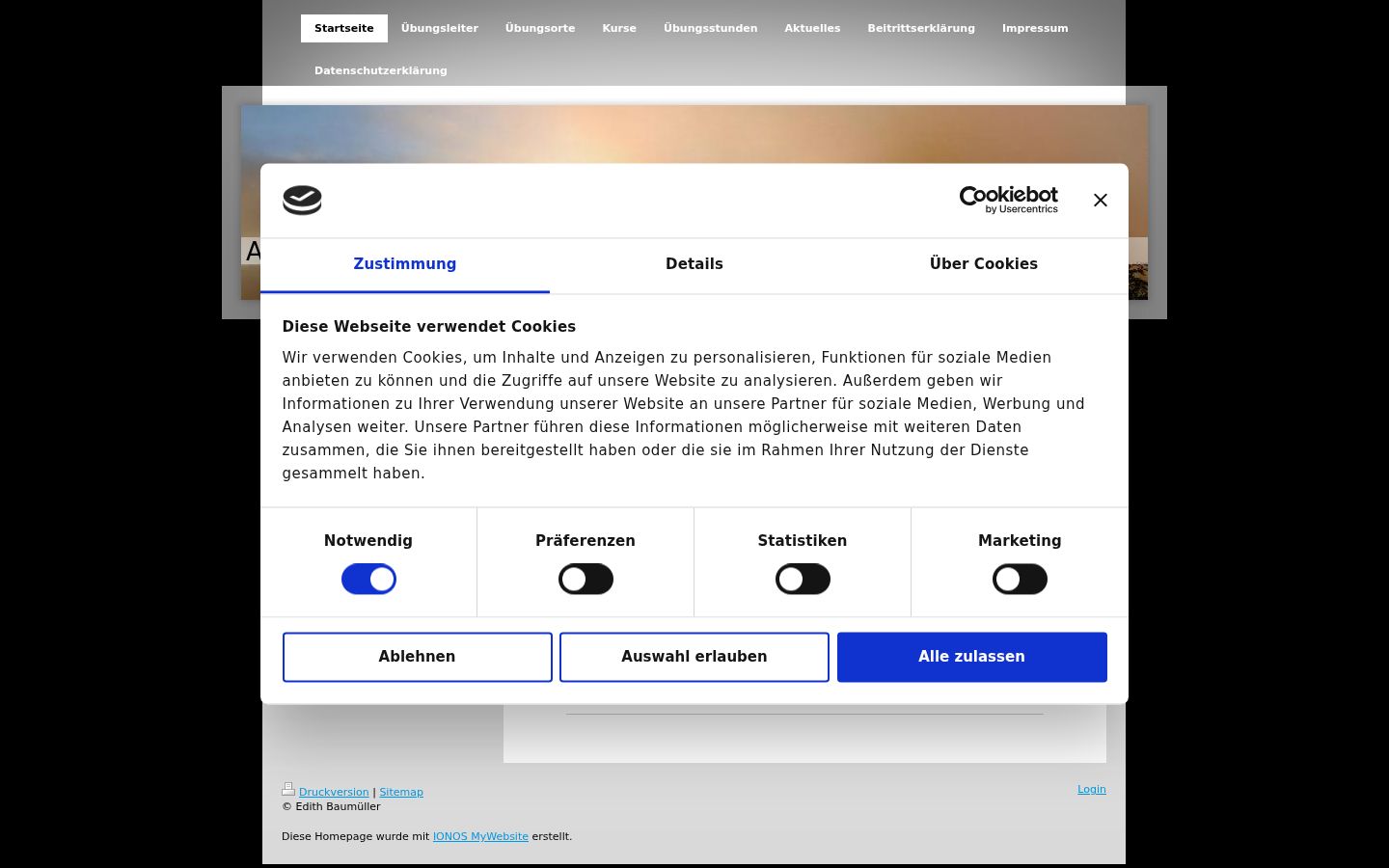 Snímka obrazovky banera súhlasu zobrazeného pred akoukoľvek interakciou