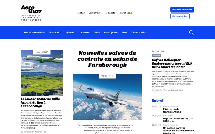 Snímek obrazovky aerobuzz.fr