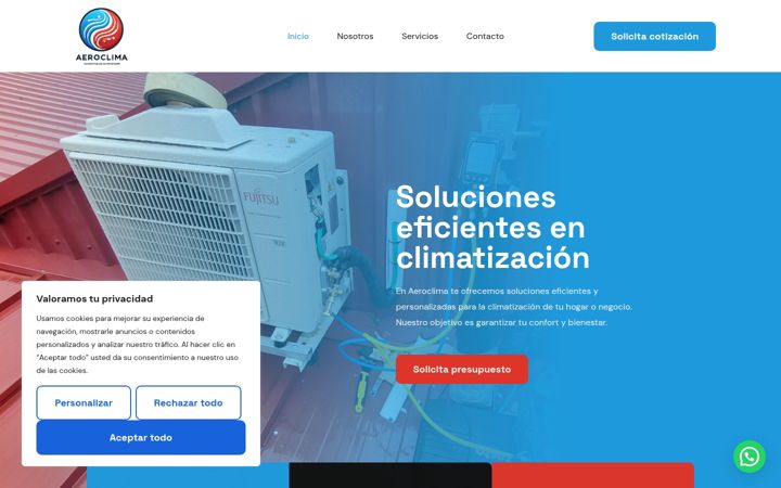 Screenshot of aeroclimapontevedra.es