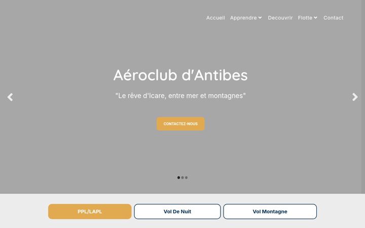 Screenshot of aeroclub-antibes.fr