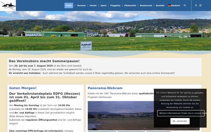 Kuvakaappaus sivustosta aeroclub-gelnhausen.de
