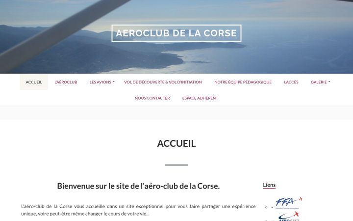 Screenshot of aeroclubdelacorse.fr