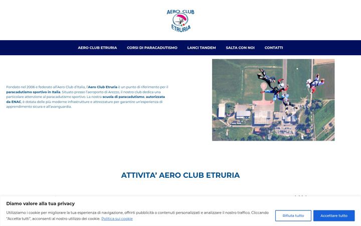 Screenshot of aeroclubetruria.it