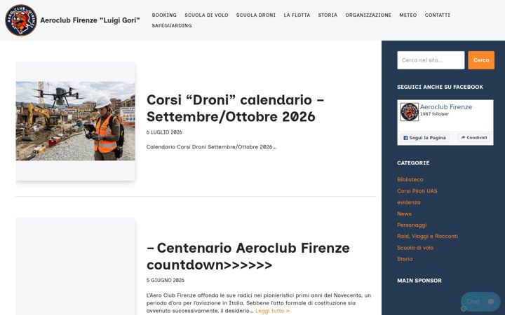 Screenshot του aeroclubfirenze.it