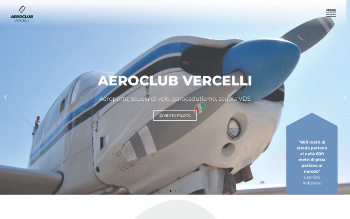 Screenshot of aeroclubvercelli.it