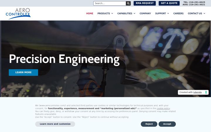 Screenshot of aerocontrolex.com