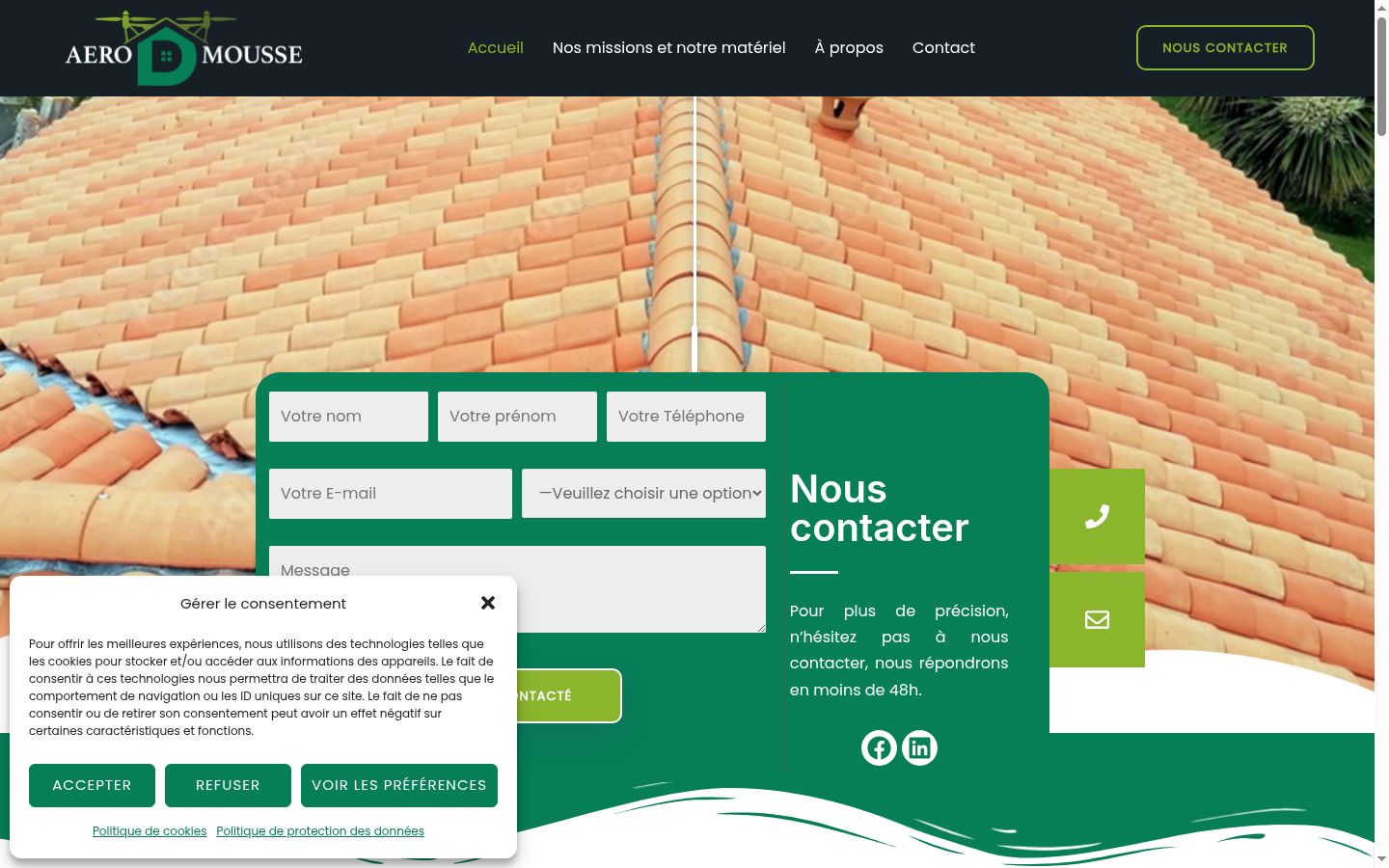 Screenshot tal-banner tal-kunsens muri qabel kwalunkwe interazzjoni