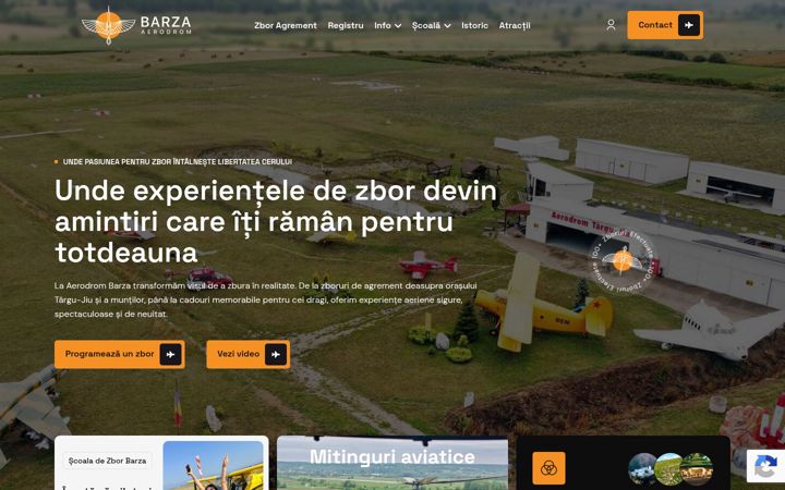 Screenshot stránky aerodrombarza.ro