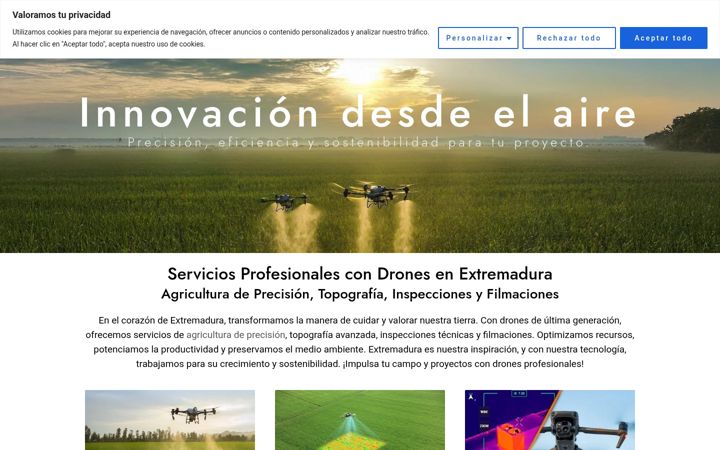 Screenshot of aerodronesiberica.com