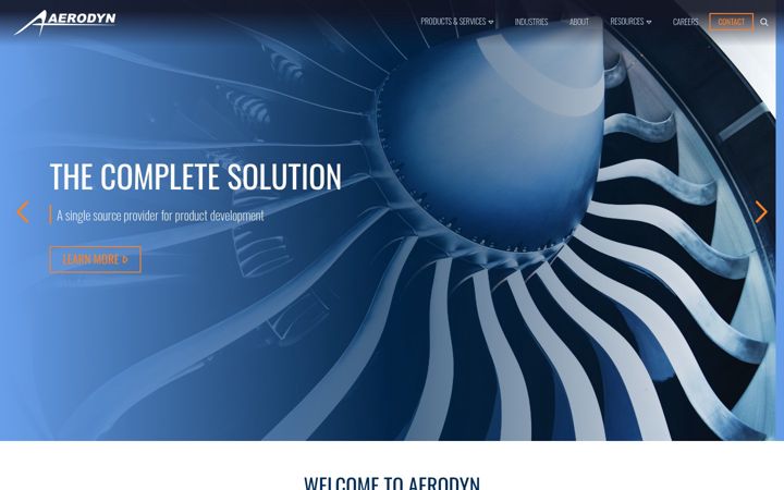 Snímek obrazovky aerodyn-global.com