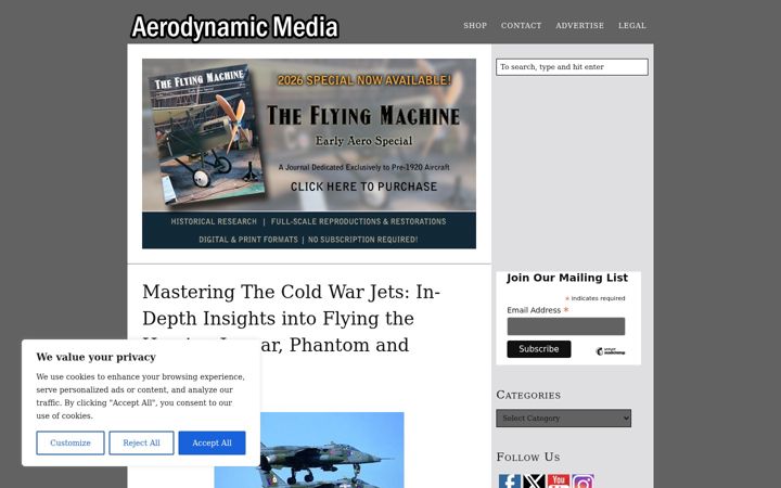 Snímek obrazovky aerodynamicmedia.com
