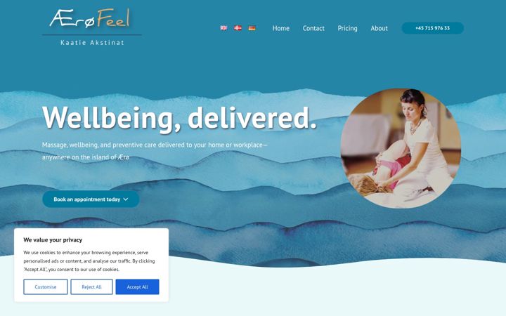 Screenshot of aeroefeel.dk