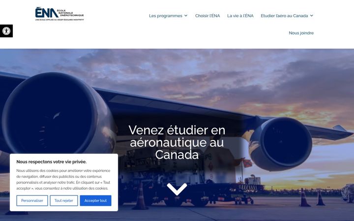 Screenshot of aeroena.fr