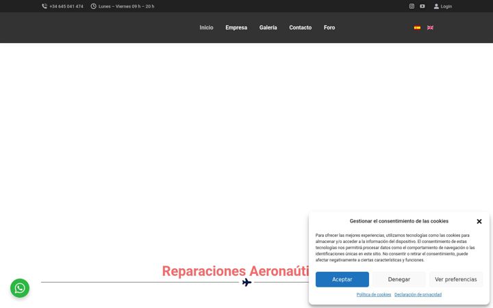 Screenshot of aeroestructurasdeba.com