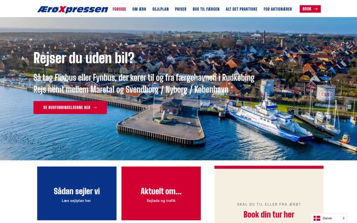 Screenshot of aeroexpressen.dk