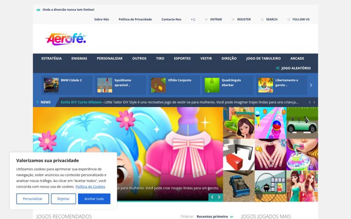 Screenshot of aerofe.com