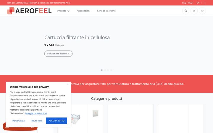 Screenshot of aerofeel.com