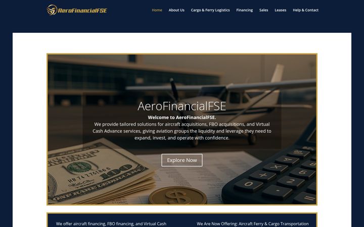 Screenshot of aerofinancialfse.com