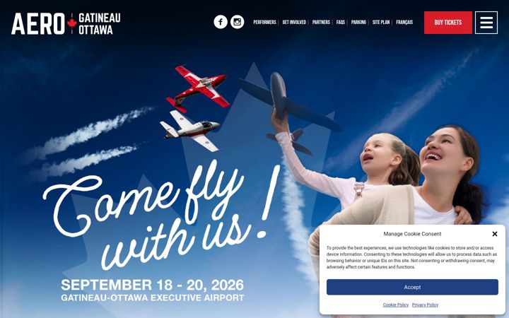 Skærmbillede af aerogatineauottawa.com