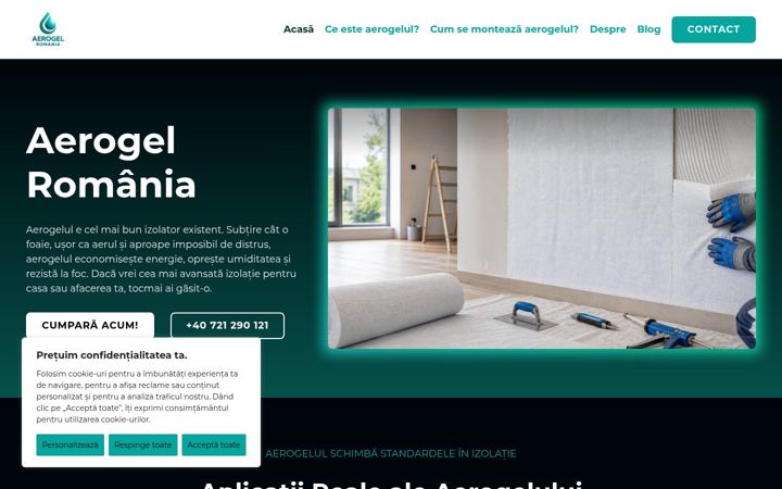 Screenshot of aerogelromania.ro