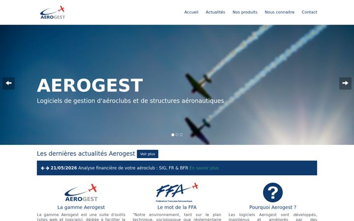 Zrzut ekranu aerogest.fr