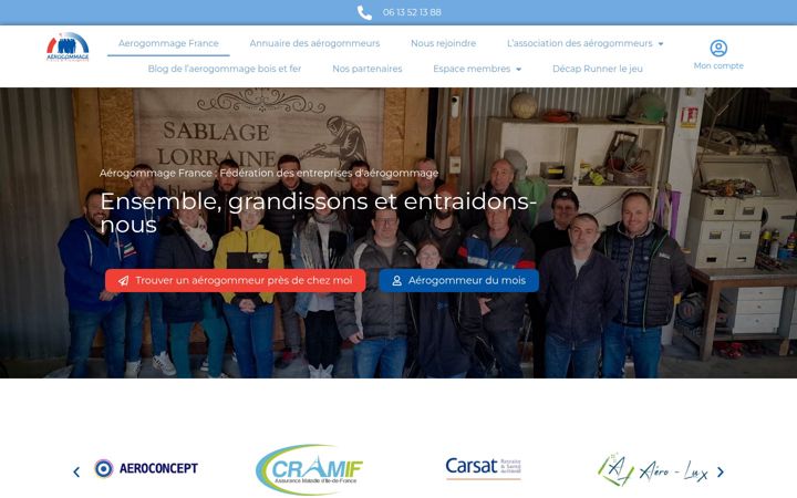 Screenshot von aerogommage-france.fr