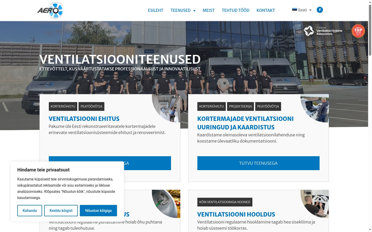 Screenshot des Einwilligungsbanners vor jeglicher Interaktion