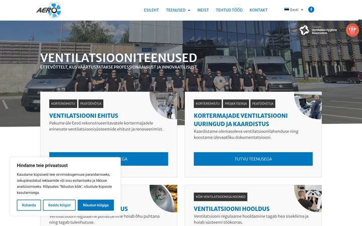 Screenshot von aerogrupp.ee
