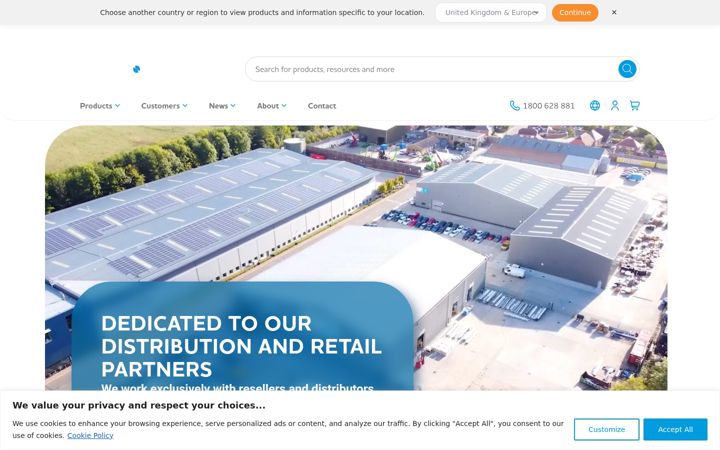 Screenshot von aerohealthcare.com