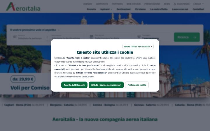 Skærmbillede af aeroitalia.com