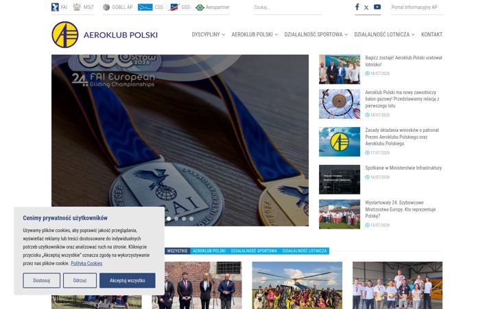Screenshot of aeroklub-polski.pl