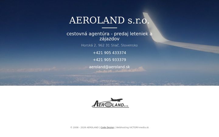 Screenshot of aeroland.sk