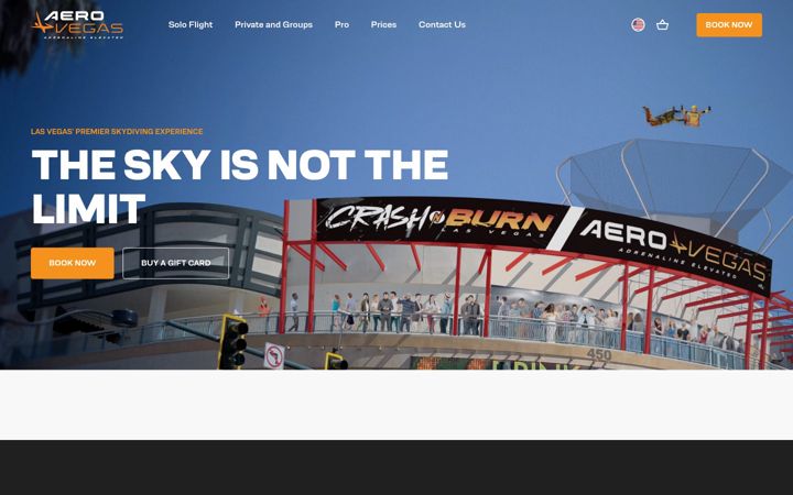 Screenshot of aerolasvegas.com