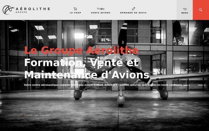 Screenshot of aerolithe.fr