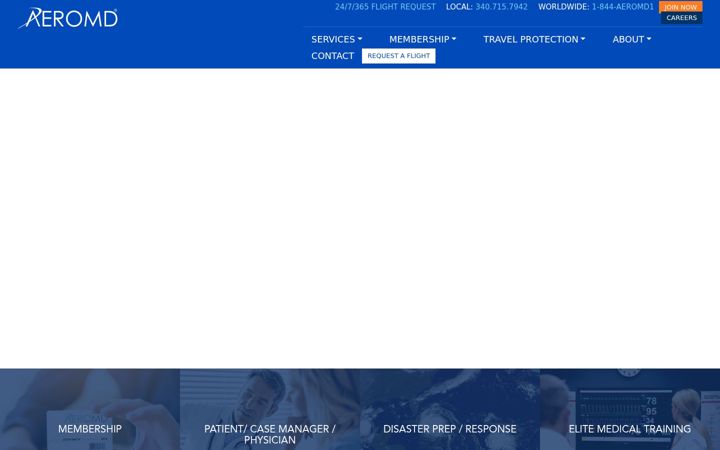 Screenshot von aeromd.com