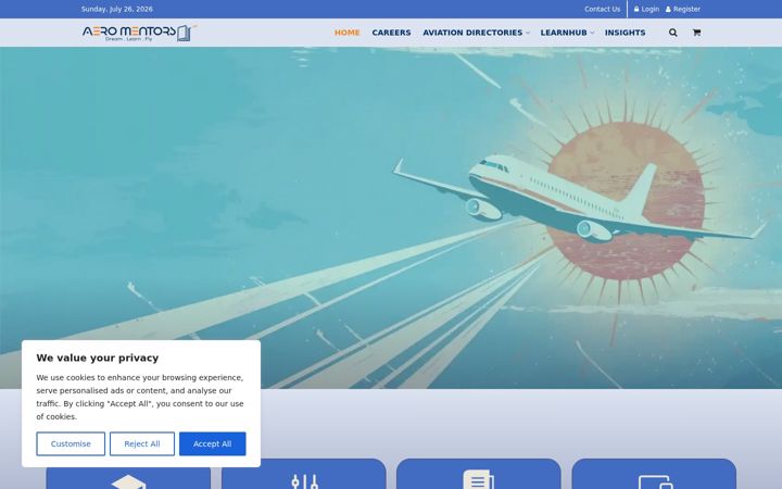Screenshot of aeromentors.com