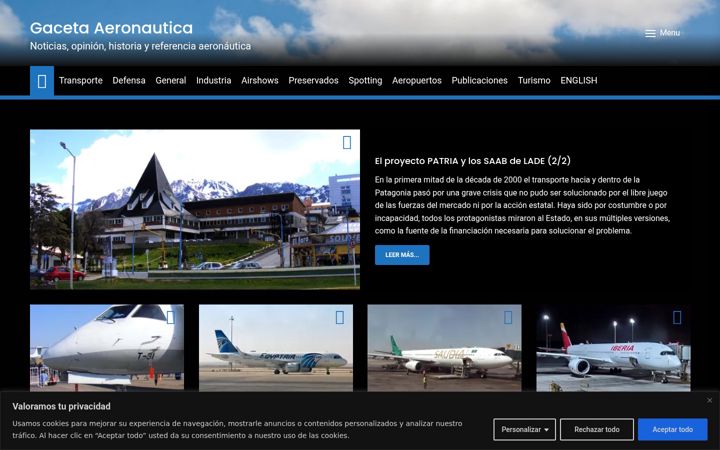 Screenshot of aeromilitaria.es
