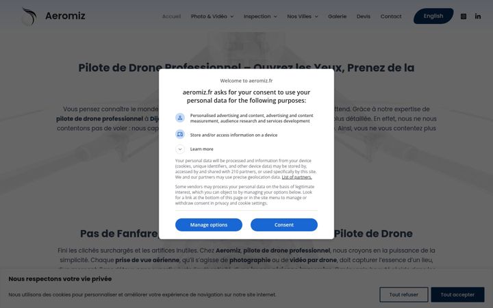 Zrzut ekranu aeromiz.fr