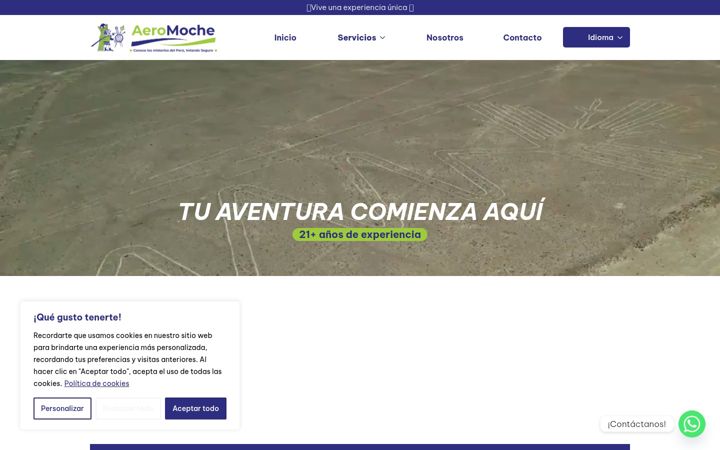 Screenshot of aeromoche.com.pe